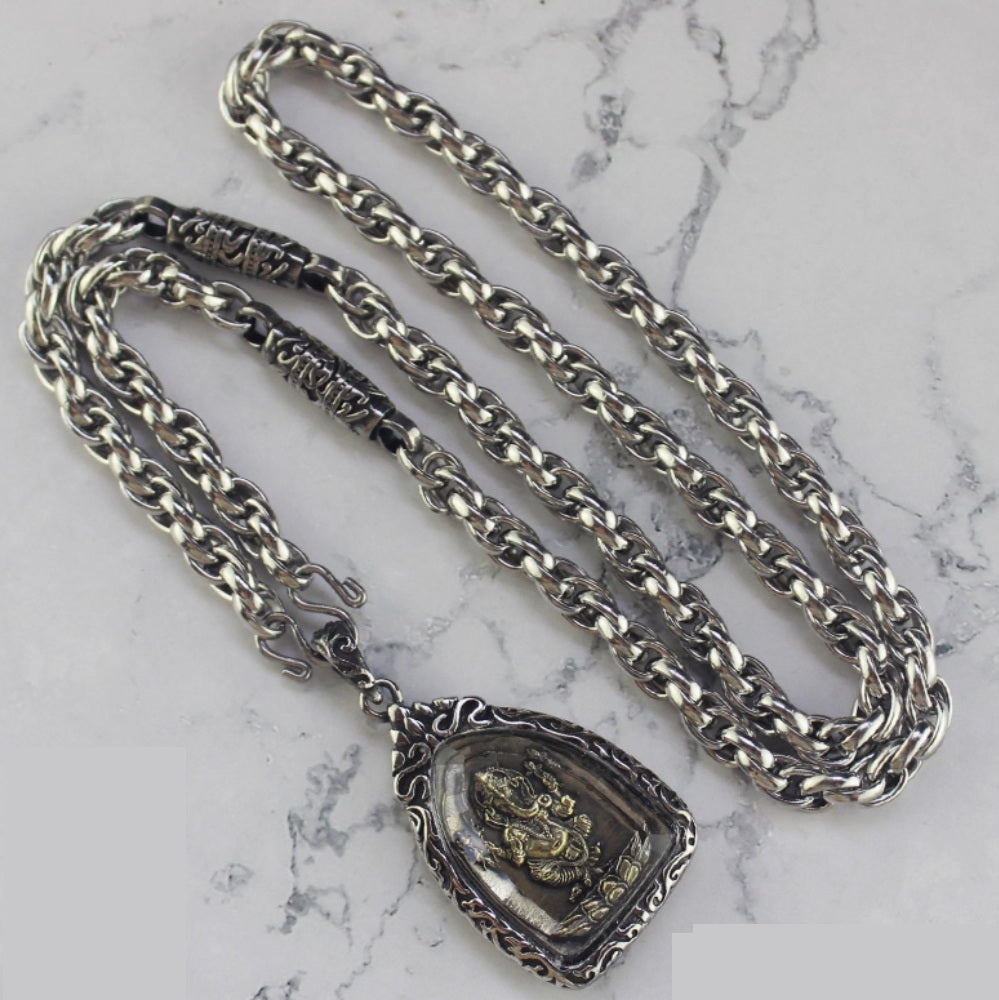 Premium Thai Ganesha (Phra Phikanet) Amulet Necklace